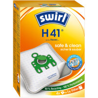 Swirl H41 Staubsaugerbeutel 4-er Pack H 41 kompatibel mit...