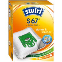Swirl S67 Staubsaugerbeutel 4-er Pack S 67 kompatibel mit...