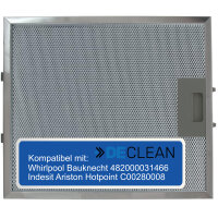 Metallgitterfilter Fettfilter Dunstabzugshaube kompatibel Bauknecht 482000031466